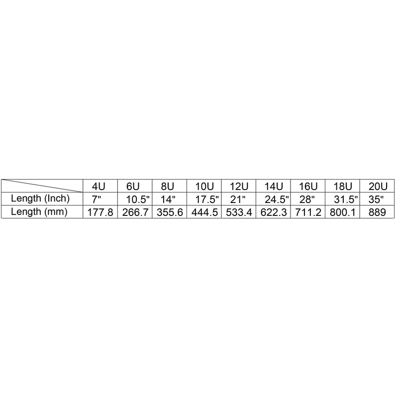 Sound Town 2-pack 8U Steel Rack Rails, with Black Powder Coated Finish and Screws (ST-RR-08U)