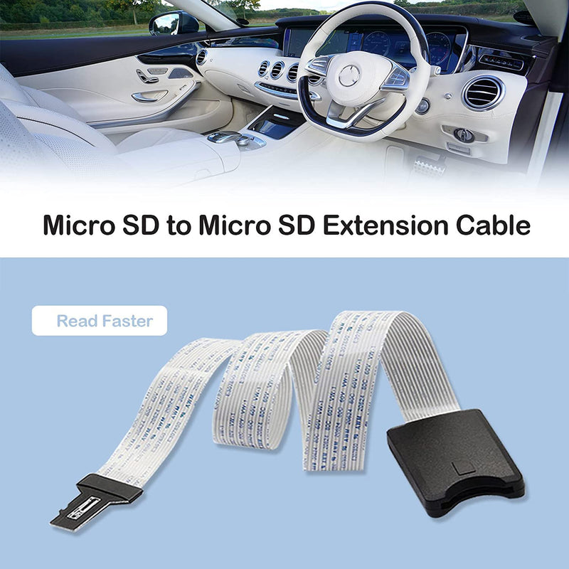 ASHATA Micro SD to Micro SD Card Extension Cable Adapter Flexible Extender with Case, TF to TF Extender Cable for 3D Printer/Car/GPS/Camera/DVD/DVR/LED Display Board (60CM) 60CM