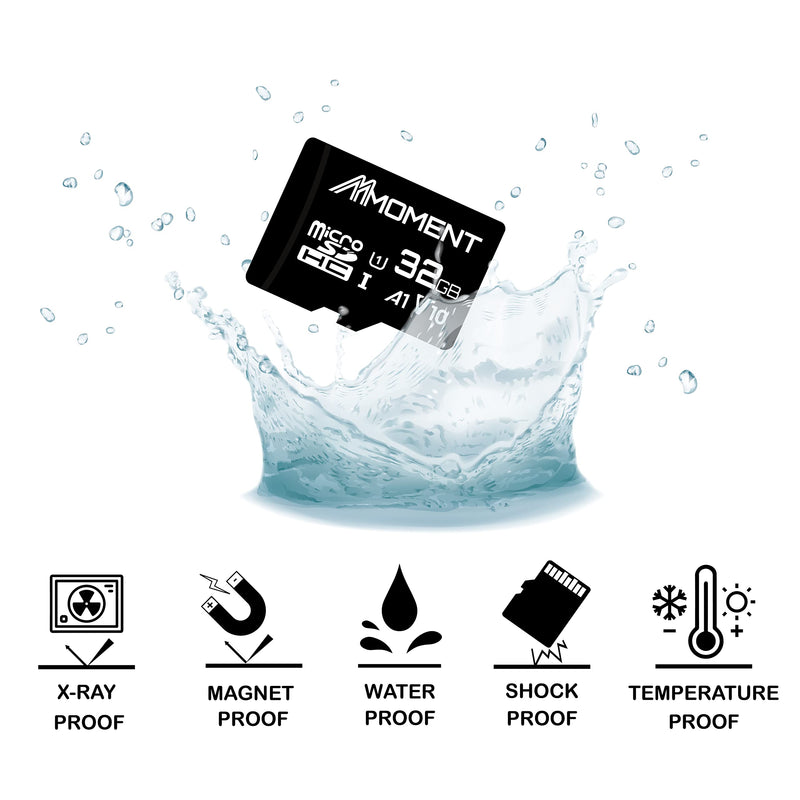 MMOMENT Micro SDHC Card, A1, UHS-I, U1, V10, Class 10 Compatible, Read Speed Up to 90 MB/s, SD Adapter Included (32GB, Black - A1, U1, V10) 32GB, Black - A1, U1, V10
