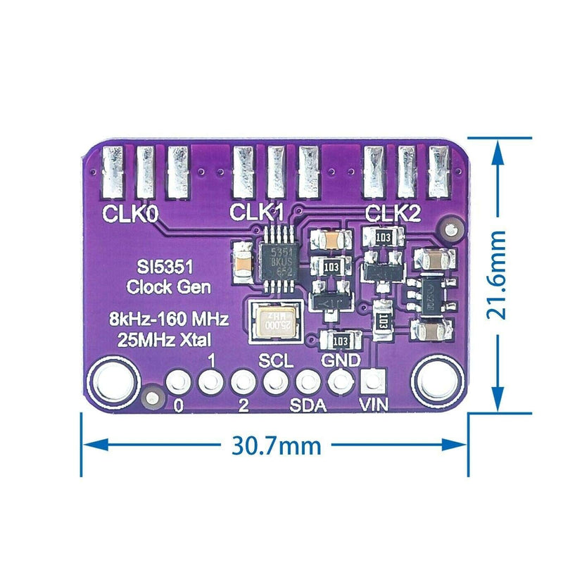 2pcs CJMCU-5351 Si5351A Si5351 Clock Generator Breakout Board Signal Generator