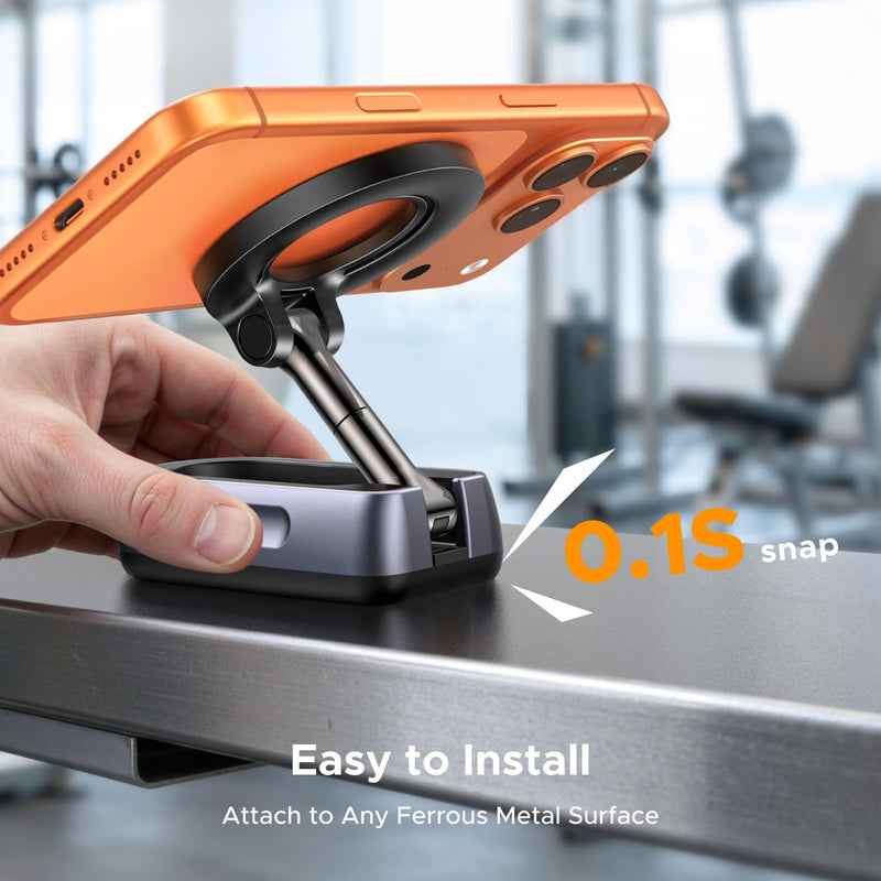 UGREEN Magnetic Phone Holder for Gym, Dual-Sided Magnets Mount | 360°Adjustable Phone Stand, Gym Essentials for Hands-Free Workouts, Compatible with iPhone 17 Pro Max, 16 15 14 13
