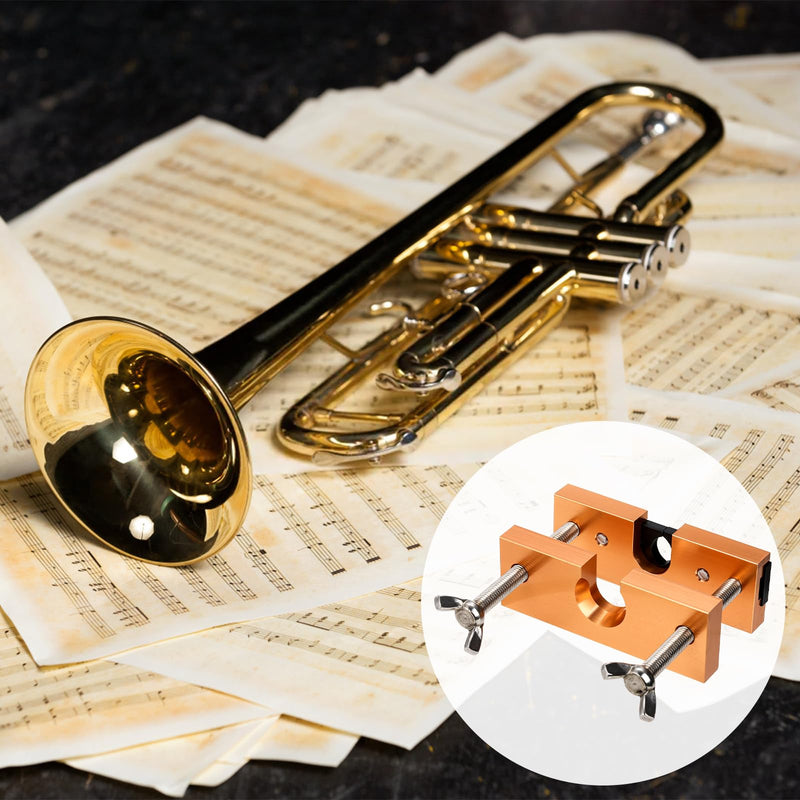 Trumpet Mouthpiece Puller Tool, Professional Rose Gold Mouthpiece Remover, Adjustable Aluminium Trombone Horn Repair Tools for Wind Instrument Baritone Euphonium Mellophone
