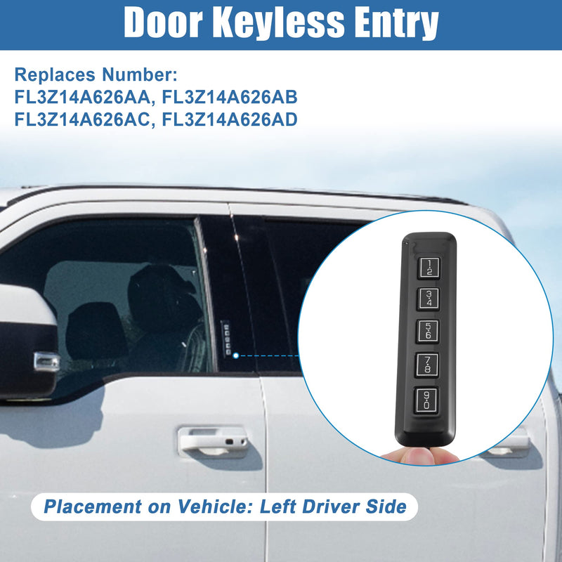 X AUTOHAUX Keyless Entry Keypad Left Driver Side for Ford F-150 F250 F350 F450 F550 Super Duty 2017-2020 Door Keyless Entry Number Keypad Button Actuator FL3Z14A626AA FL3Z14A626AB