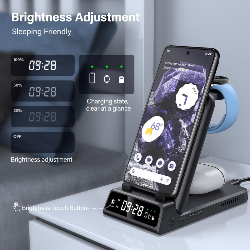 SwanScout Wireless Charger Stand for Google Pixel Watch 3/2