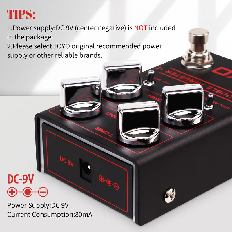 JOYO Bass Guitar Pedals High Gain Overdrive Effect Pedal with Independent Mid Frequency and Gain Boost for Bassist Electric Guitar Bass (DOUBLE THRUSTER R-28) Bass,Overdrive Brown