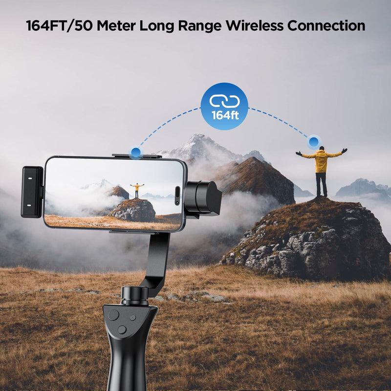 [AUSTRALIA] - Smedz Wireless Microphone for iPhone Android,Mini Lavalier Microphone with AI Noise Reduction, 164FT Range&80H Charging Case Magnetic Mini Mic for for YouTube TikTok Vlog Podcast Live Streaming Shining Black 