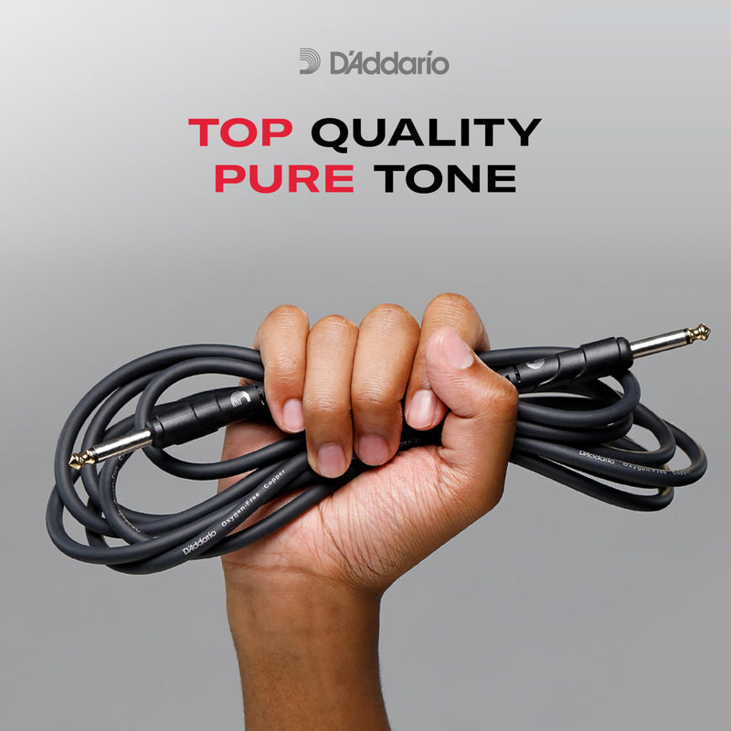 D'Addario Accessories Cable, Black, 10 feet (PW-CGTRA-10) Right Angle