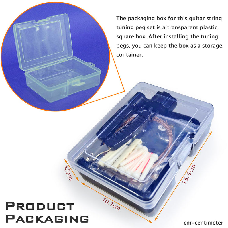 [AUSTRALIA] - Premium All-Metal Closed-Back Guitar Tuning Peg Set of 6 (3L+3R) +Red Copper Strings Bridge Pins & Nut for Acoustic Guitar, Includes Installation Tools (Round-head) Round-head 