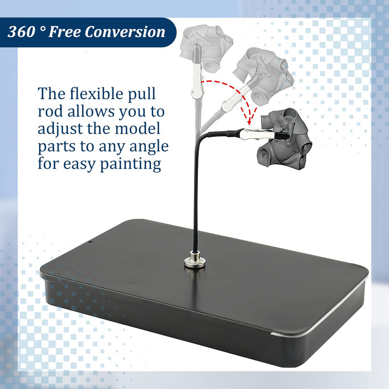 [AUSTRALIA] - Third Hand Soldering Aid with Magnetic Base and 8 Flexible Gooseneck Arms 28.5cm Tool with Magnetic Arms with Alligator Clips for Precision Work, Soldering, Model Making and Repairs 