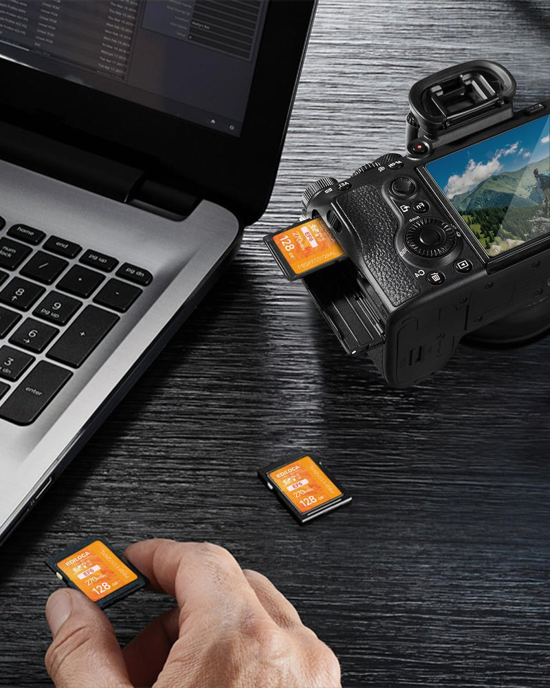 [AUSTRALIA] - EF6_128GB UHS-II SD Card UHS-II Memory Card Fast Storage, Read Speed 300MB/s, Write Speed 250MB/s, C10, U3, V90, 4K, 8K-UHD, SD Card, Must-Have for Professional Photographers 128GB EF6 -300MB/s 