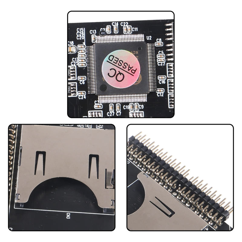 AITIAO 2Pcs SD Card to 2.5 Inch IDE Adapter SD SDHC SDXC MMC Memory Card Converter TF Memory Card to IDE 44Pin Male Adapter to Laptop HDD for DOS/Linux/Windows 98SE, Me, 2000, XP and for Vista.