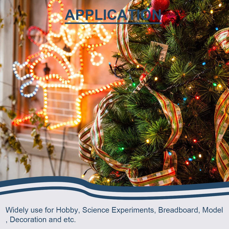 100Pack 5mm LED Light Emitting Diode Common Anode DC 3V 20mA RGB Tri-Color(Red/Green/Blue) 4Pin Clear Transparent Round LED Buld Lamps Electronics Components for Arduino Transparent Common Anode