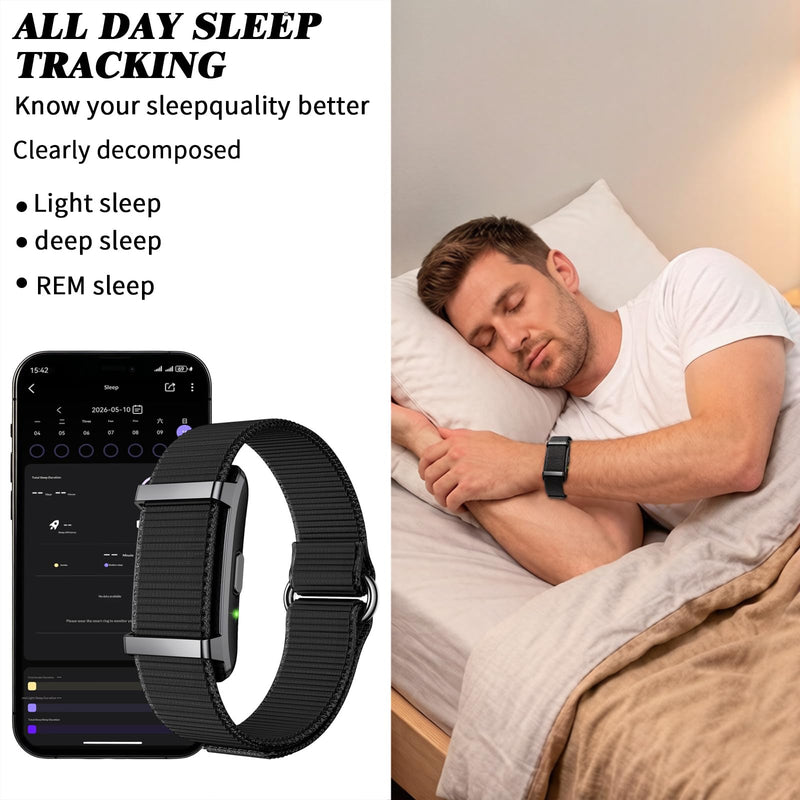 Fitness Tracker, Health Wearable, Activity Tracker with APP | 24/7 Activity and Sleep Tracker, Personalized Coaching, Menstrual Cycle Insights, 30+ Days Battery Life Black