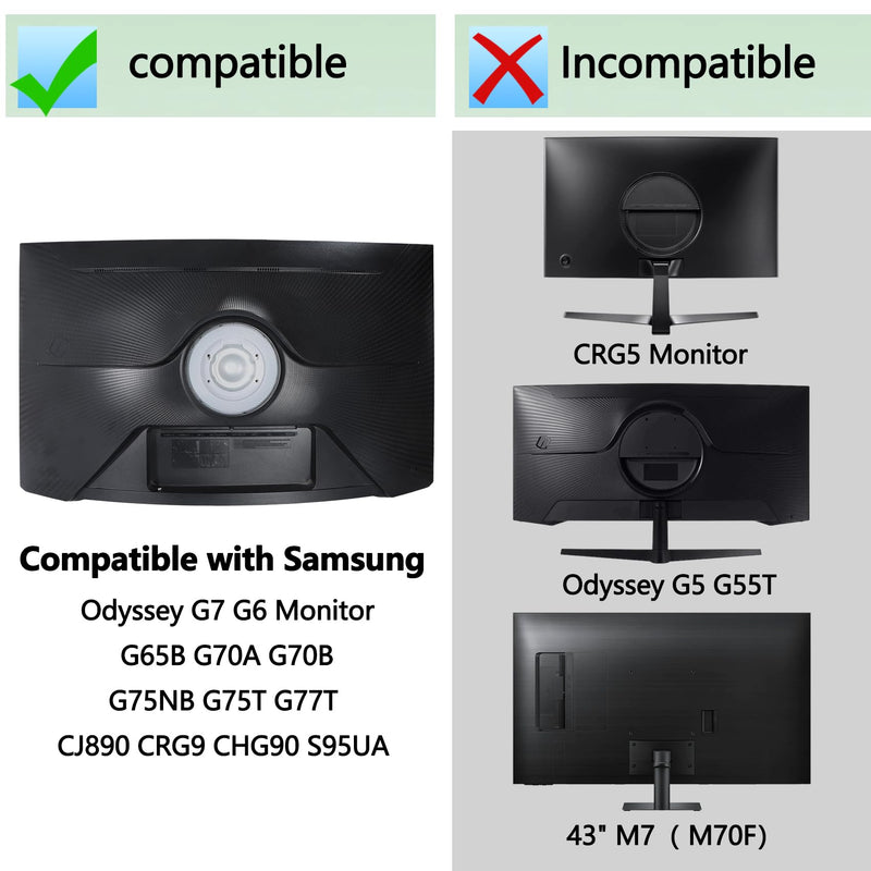 BN61-14898A BN96-42913A Odyssey G7 G6 VESA Compatible with Samsung Monitor | G6 G7 Wall Mount for 49in G65B G70A G70B G75NB G75T G77T CJ890 CRG9 CHG90 S95UA (All 43in Monitors Cannot be Used)