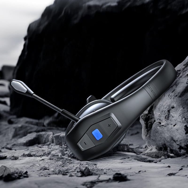 Conambo 2024 Upgraded Bluetooth Headset with Microphone, Trucker Headset with CVC8.0 Dual Mic Noise Cancelling & Mute Button, 35Hrs HD Talktime Hands-Free Wireless Headphones for Driver Home Office