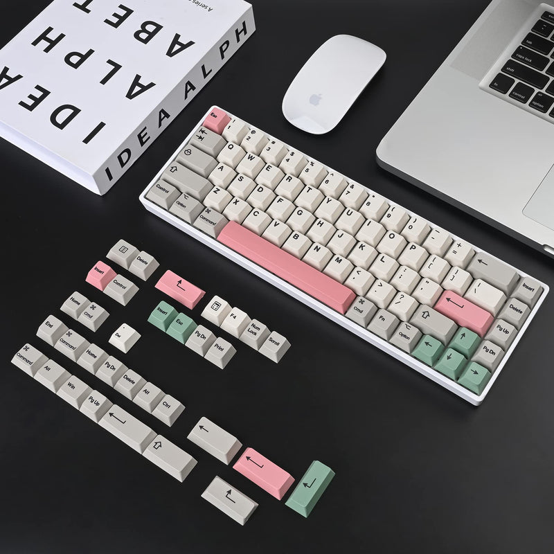 Guffercty kred Cherry Profile Keycaps 60 Percent Retro PBT 158-key Cap Cover Set Dye Sublimation for Cherry Mx Switch Mechanical Keyboard (CHERRY/9009) 9009-Cherry