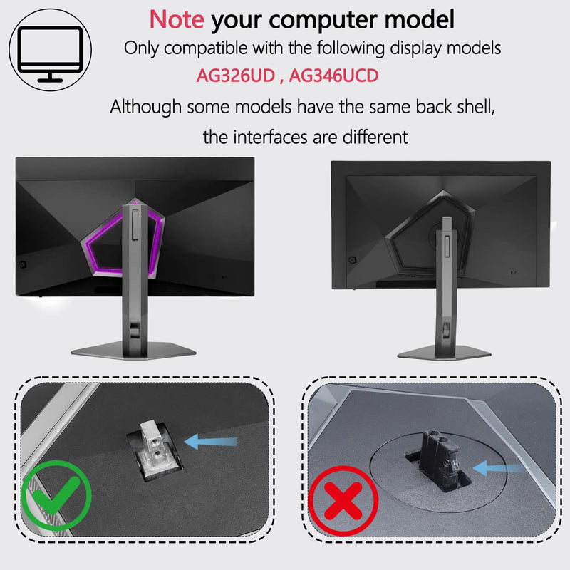 AG326UD VESA Mount Adapter Compatible with AOC Agon PRO 32" 34" 45" Monitor | （Fits AG326UD , AG346UCD , AG456UCZD）– 75x75 to 100x100 Wall Mount Bracket AG326UD ,AG346UCD