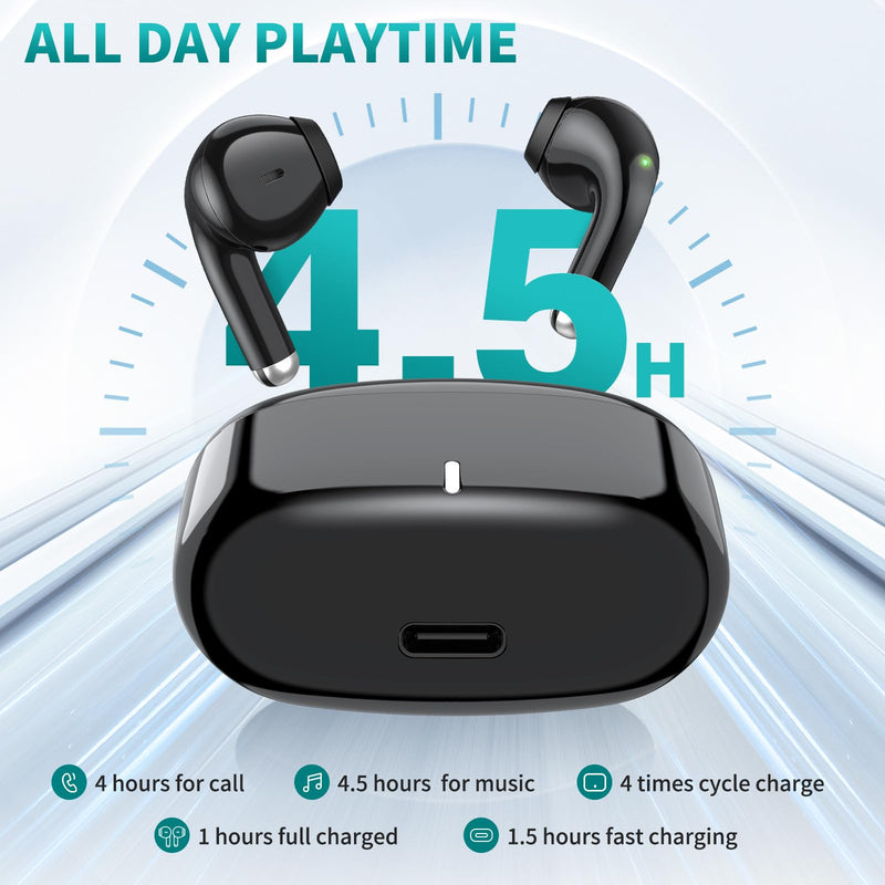 ACAGET Wireless Headphones for Sumsung Galaxy S24 Ultra S23 S22 S21 Plus Bluetooth 5.3 Earbuds Noise Canceling Earphones for iPhone 15 Pro Max 14 13 12 11 XR XS HiFi Stereo Earphone for Google Oneplus