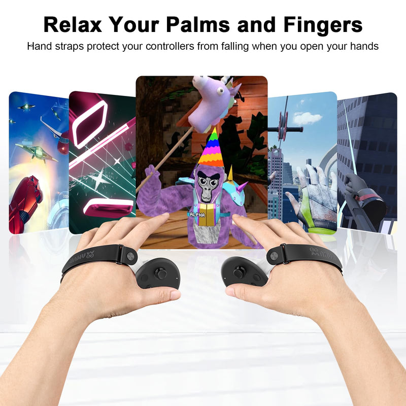 AMVR Controller Grips Cover & VR Cable Management System Compatible with Meta/Oculus Quest 3/3S