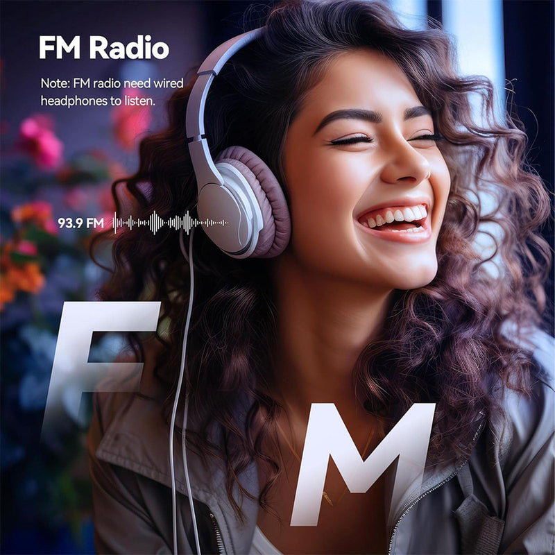 [AUSTRALIA] - MP3 Player with Bluetooth 5.4, HiFi Sound Quality Portable Music Player with 2.01 Inch Screen, Rechargeable Digital Music Battery Powered, Support up to 128GB (Without Small Without Small Memory Card 