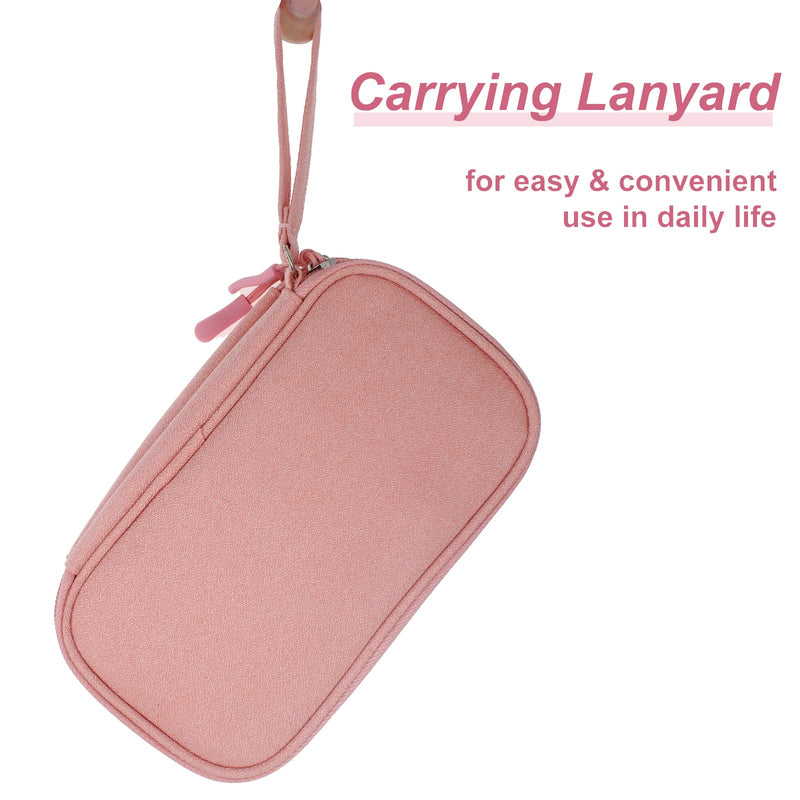 DDgro Electronics Organizer for Woman Travel Hard Drive Cables Cords Powerbank Packing Case Tech Accessories Pouch (Small, Pink) Small