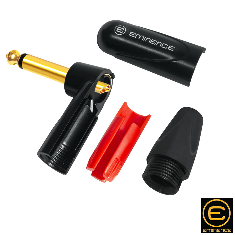 1 Foot - Gotham GAC-1 Ultra Pro - Premium, Low-Capacitance Guitar Bass Instrument Cable - with Straight to Angled 1/4 Inch Eminence Gold Plated Connectors