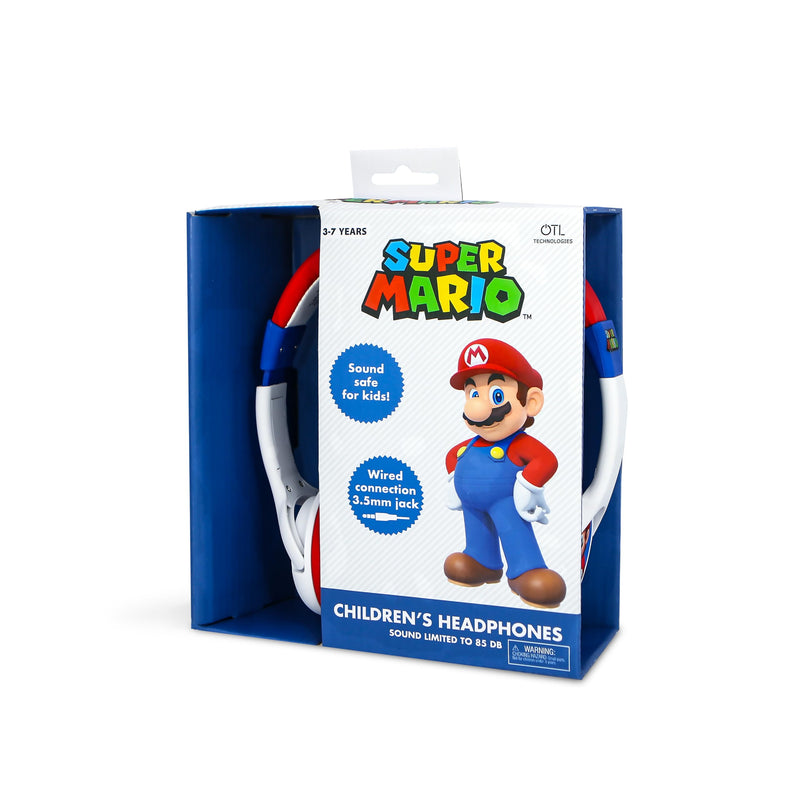 OTL Technologies SM1107 Super Mario Kids Wired Headphones in White