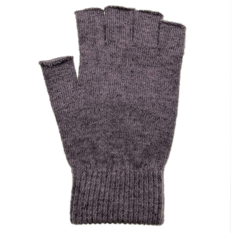 NOVAWO Wool Blend Fingerless Gloves Warm Arm Warmers Unisex Typing Gloves Dark Gray