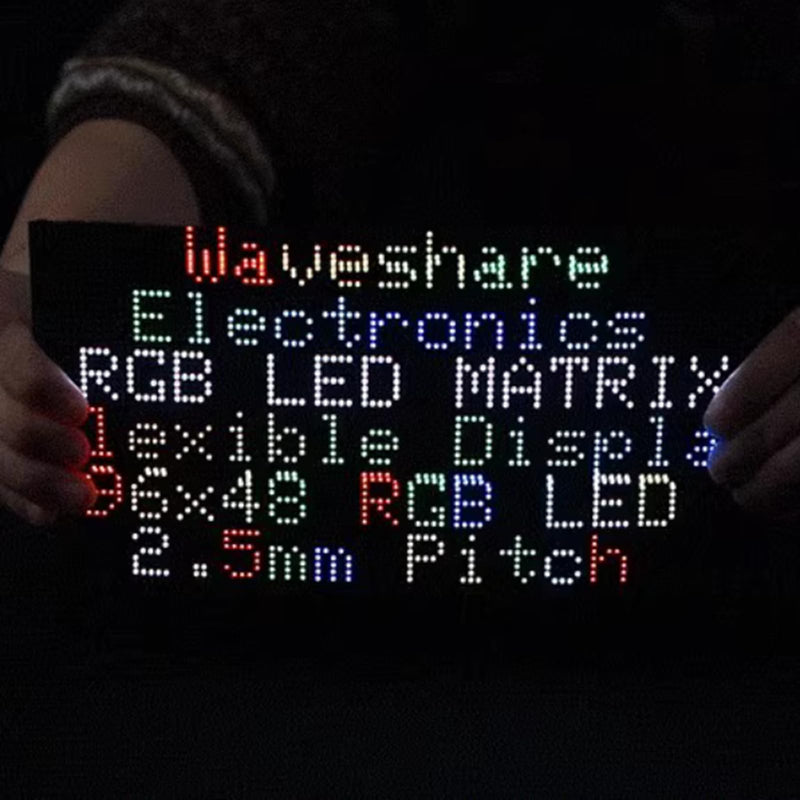 Annadue RGB Full Colour LED Matrix Panel 96 x 48 Pixels, 4608 RGB LEDs, Adjustable Brightness, 2.5 mm Spacing, Bendable LED Matrix Display, Compatible with Rasp Pipico/ESP32 for