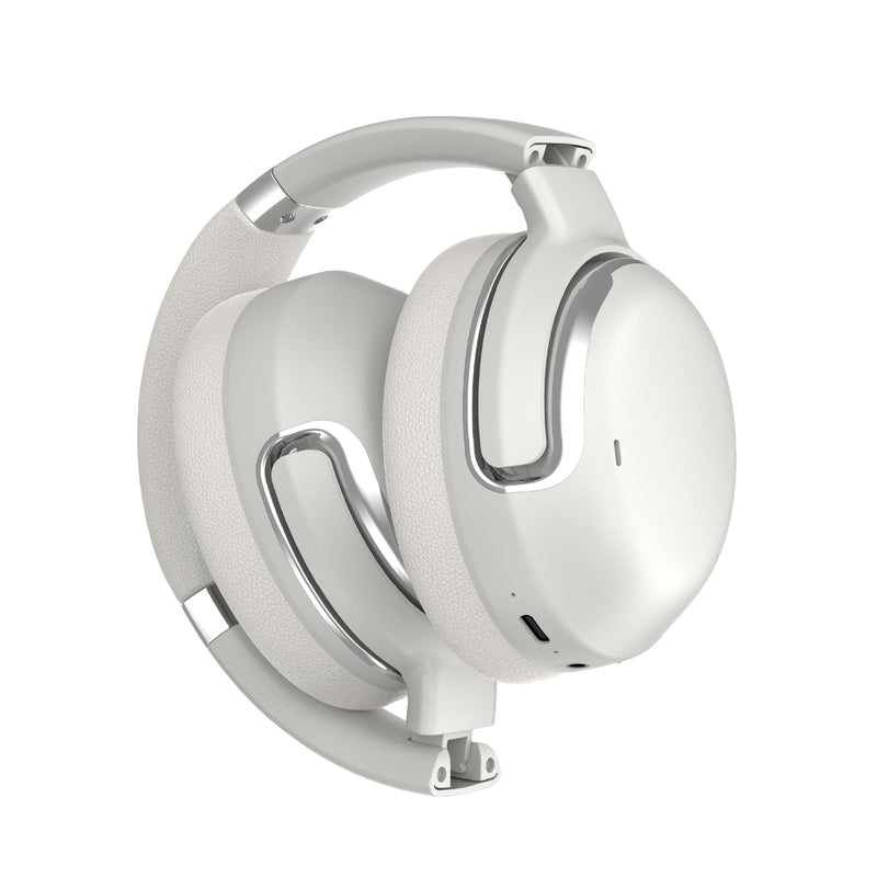 TOPTECH RCA WAVE-76 Noise Cancelling Headphones, Wireless Bluetooth 5.4 Over Ear Headphones with 40mm Drivers, 25-Hour Playtime, USB-C Charging, Adjustable Headband SILVER