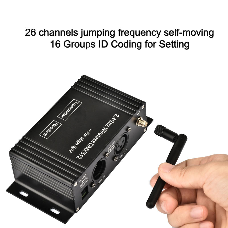 Tiandirenhe DMX 512 Controller, 2.4G Wireless Transmitter Receiver, LCD Display Power Adjustable Repeater Lighting Dimmer Controller for DJ Light Party Disco KTV Bars