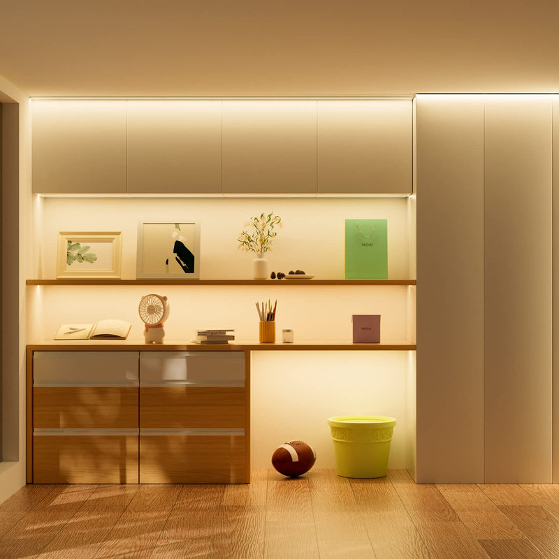 PAUTIX COB LED Strip Light Warm White 2700K IP65 12V, 18ft 2772LEDs CRI90+ Flexible LED Tape Lights for Cabinet Engineering Home DIY Lighting Project with 8mm COB Connector(Power Supply Not Included) 2700K/5.5m/IP65