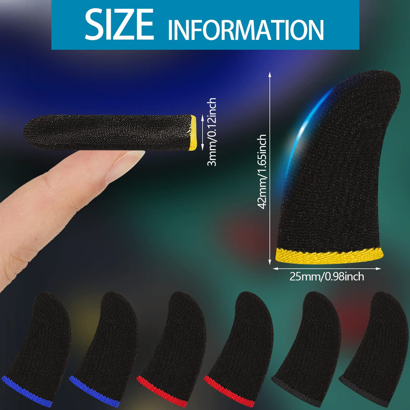 [AUSTRALIA] - 120 Pcs Finger Sleeve for Gaming Anti Sweat Game Controller Finger Thumb Sleeve Breathable Finger Covers Touchscreen Gaming Gloves for Mobile Phone Game, 4 Designs (Colorful) Colorful 