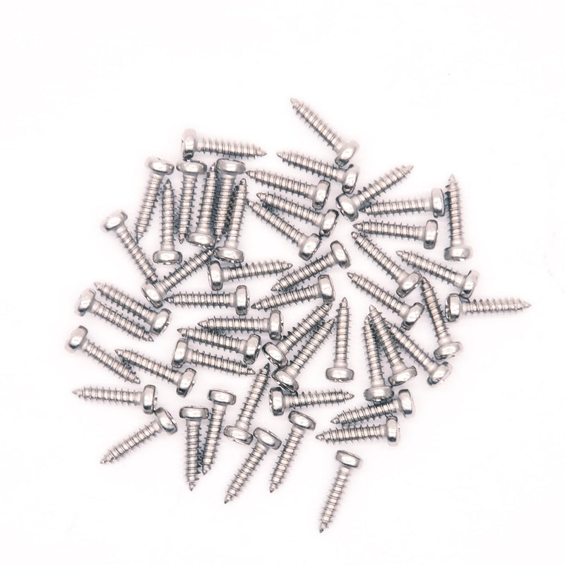 Tuning Peg Tuning Key Screws Machine Heads Guitar Tuner Mounting Screws for Electric/Acoustic Guitar Bass 11 x 2 mm (Chrome 50 Pack) Chrome 50 Pack