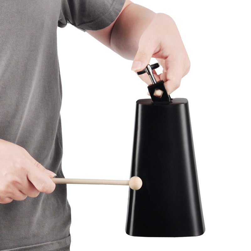 [AUSTRALIA] - Eastrock 9 inch Metal Steel Cow Bells Noise Makers Hand Percussion Cowbell with Stick for Drum Set 9'' 