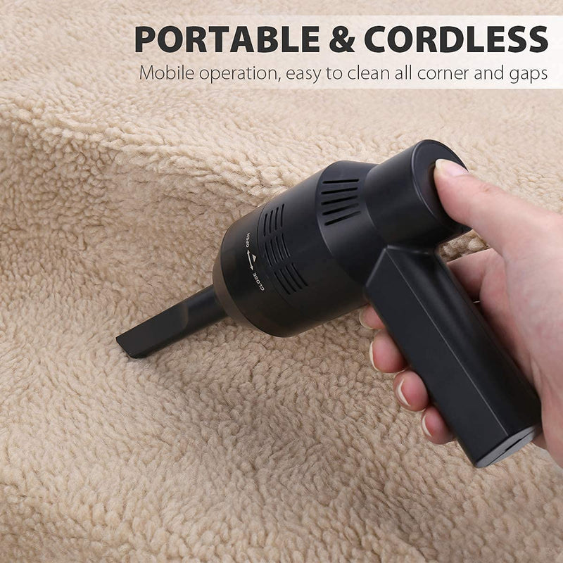 New Cordless Mini Computer Vacuum, Portable Vacuum Cleaner Car Vacuum Dust Kit - Cleaning Dust, Hairs, Crumbs, Scraps, Ash for Laptop, Keyboard, Computer,Car, Pet House, Sewing Machine