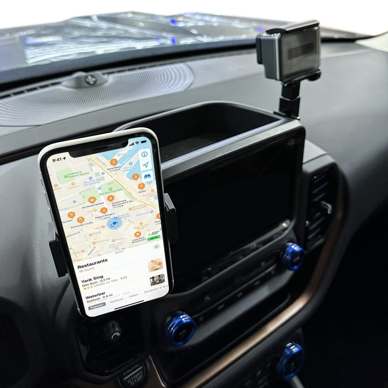 sukemichi Dash Phone Mount for Bronco Sport, Cell Phone Holder & Camera Mount, Multi-Function Dashboard Phone Holder Mount with Tray for 2021-2024 Ford Bronco Sport Accessories 2 Door 4 Door