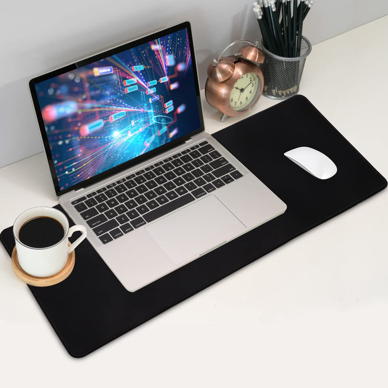 Jahosin Large Gaming Mouse Pad with Stitched Edges,[27.5x11.8In] Extended Mouse Pad with Non-Slip Natural Rubber Base for Gamer/Desktop/Office/Home (70x30 Blackus) 70x30 Blackus
