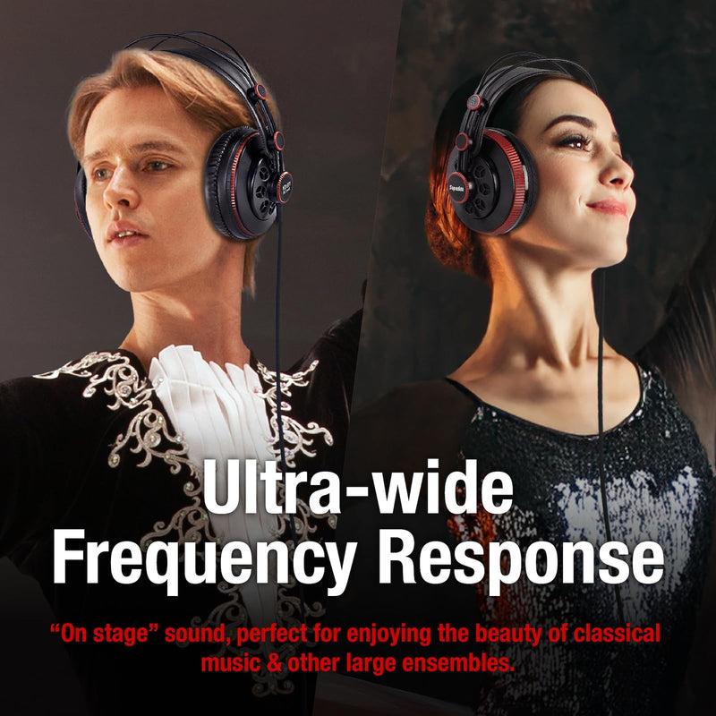 Superlux HD681 AIR Semi-Open Studio Headphones, 50mm Drivers, 32Ω, Black | For long mixing, gaming and music sessions; two pad options pair with 50mm drivers and a wide 10Hz–30kHz range HD681AIR