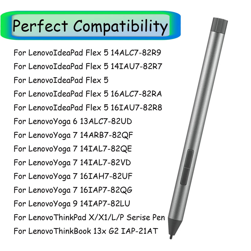 Digital Pen 2 for Lenovo Digital Pen 2,Compatible with Lenovo IdeaPad Flex 5/7 Series Pen,Yoga 6/7/9 Serise Pen,ThinkPad X/X1/L/P Serise Pen,ThinkBook 13x G2 IAP-21AT Pen