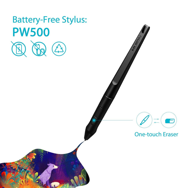 HUION PW500 Battery-Free Stylus for Huion KAMVAS GT-191V2 / KAMVAS PRO 20/KAMVAS PRO 22 and Inspiroy Q11KV2 / WH1409V2 Graphics Tablet