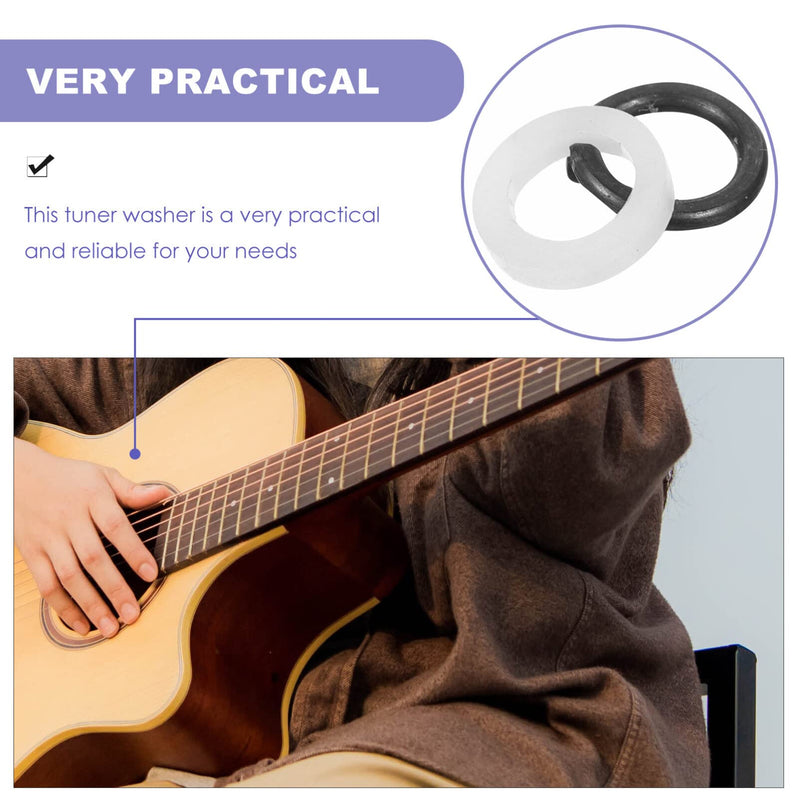 Guitar Tuner Spacer 24pcs Tuning Peg Tuner Washer Metal Tuner Spacer Accessory Plastic Tuner Gasket