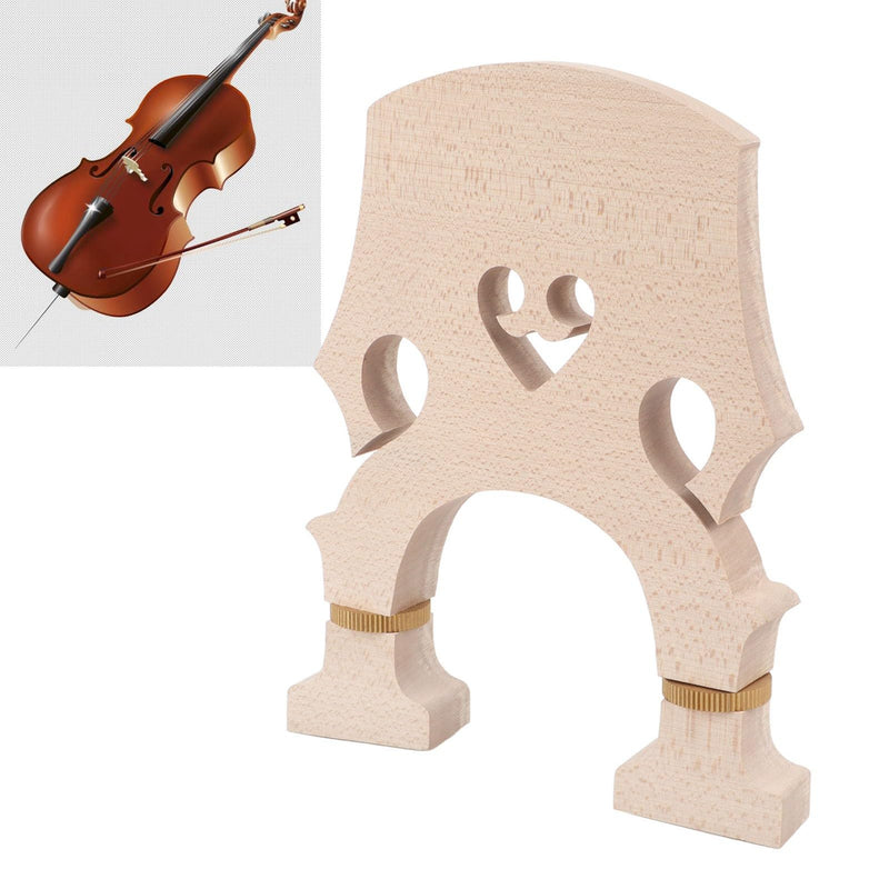Violin Bridge 3/4, Adjustable Upright Brass Screw Double Bass Bridge for Replacement Enhance Performance Perfectly Match Original