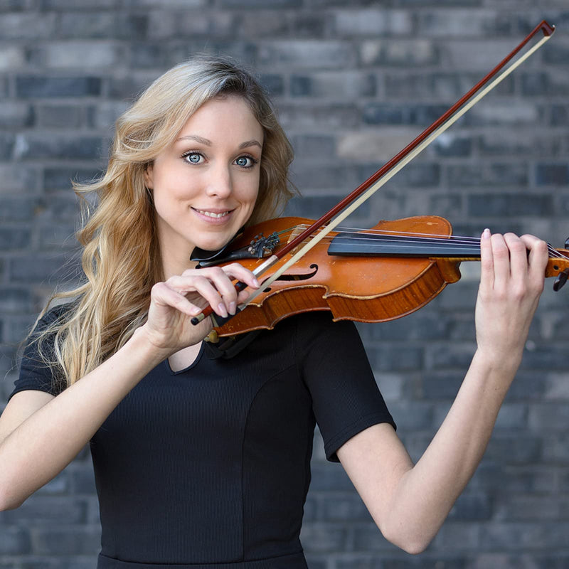 Vaguelly 1/10 Violin Bow With Horse Hair Light Weight Student Practice Violin Bow(Random Color) 45cm(1/10)