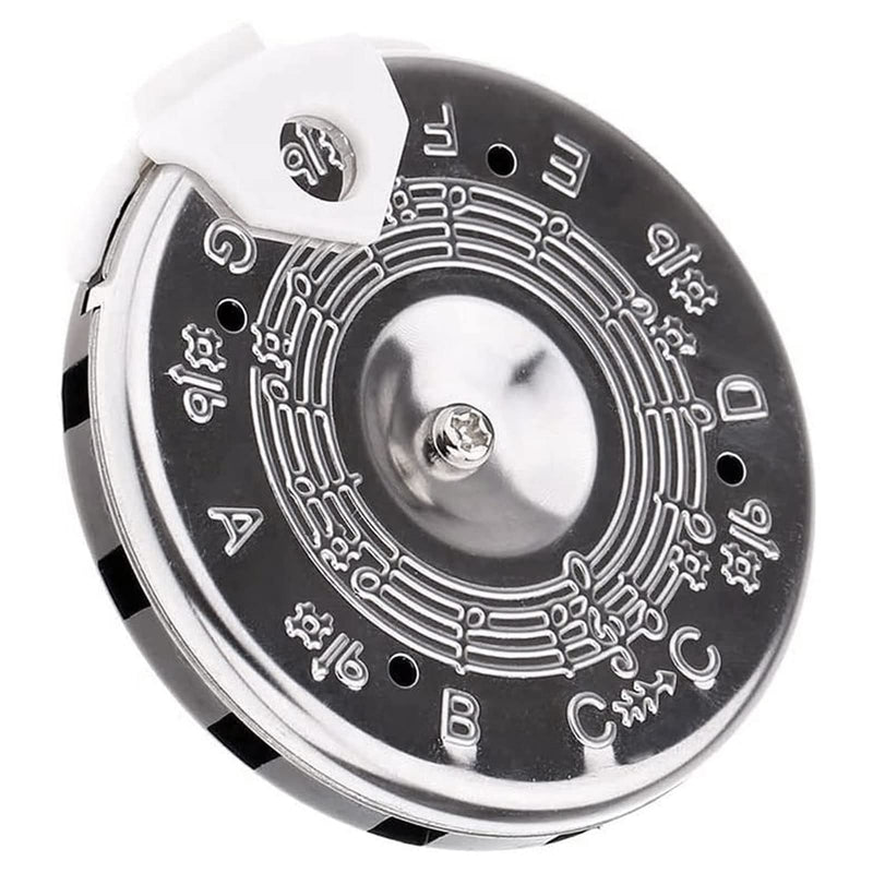 13 Tones Pitch Pipe Tuner C-C Note Selector Electric Guitar Tuner C-C Music Notes Instrument Tuning Device Easy to Use, Diameter 6.5cm, As Show