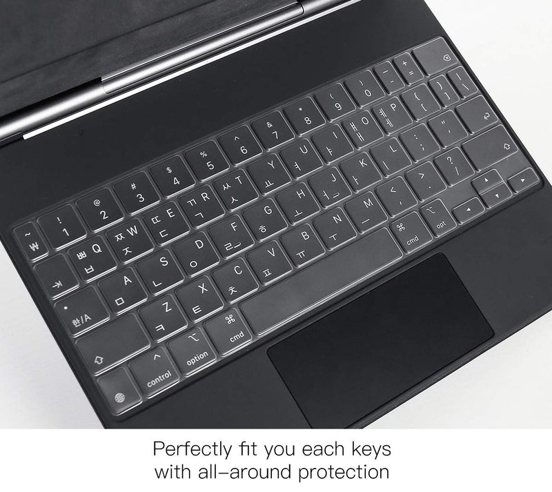 CaseBuy Ultra Thin Keyboard Cover for Apple iPad Air 4th Gen & iPad Pro 11-inch with Magic Keyboard(3rd 2nd Generation), iPad Air 4th TPU Protective Skin iPad Pro 11(3rd 2nd Gen)