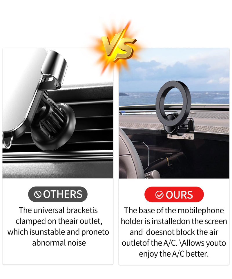 Car Phone Holder for Kia EV6 2025 2026 Accessories, 12.3-inch Screen | Magsafe Magnetic Cell Phone Mount Clip Compatible with iPhone, 3D fit Stable Dashboard GPS Navigation Bracket Cradle Stand 12.3-inch for 2025 2026 EV6