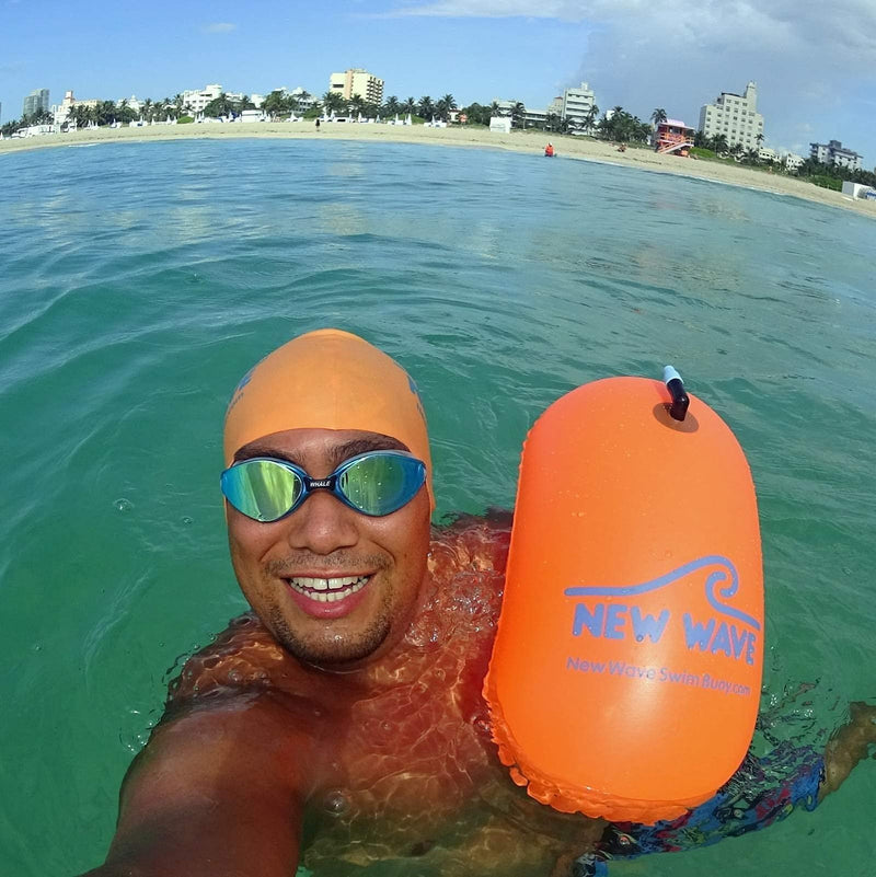 New Wave Swim Bubble Fluo Orange and Phone Pouch Bundle