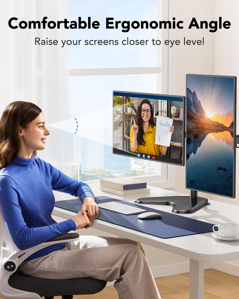 HUANUO Dual Monitor Stand&Laptop Tray