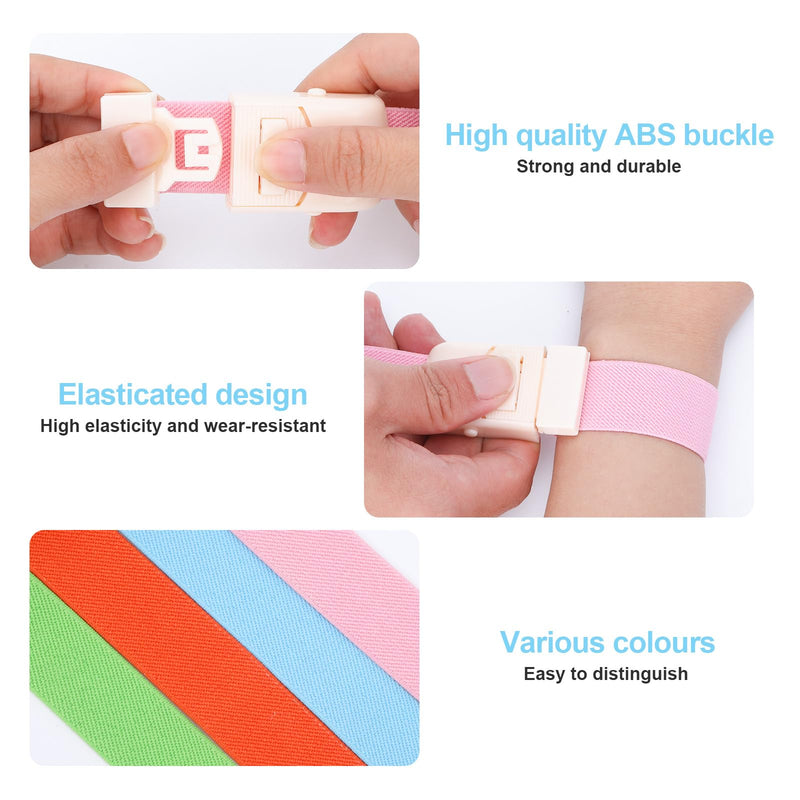 Pack of 6 Storage Tubes, Blood Collection, Vein Preservation, Elastic Storage Hose, Blood Collection, Highly Flexible Tourniquet for First Aid Set, Outdoor, Camping, Hiking, Fighting, Mountaineering, Warm colour
